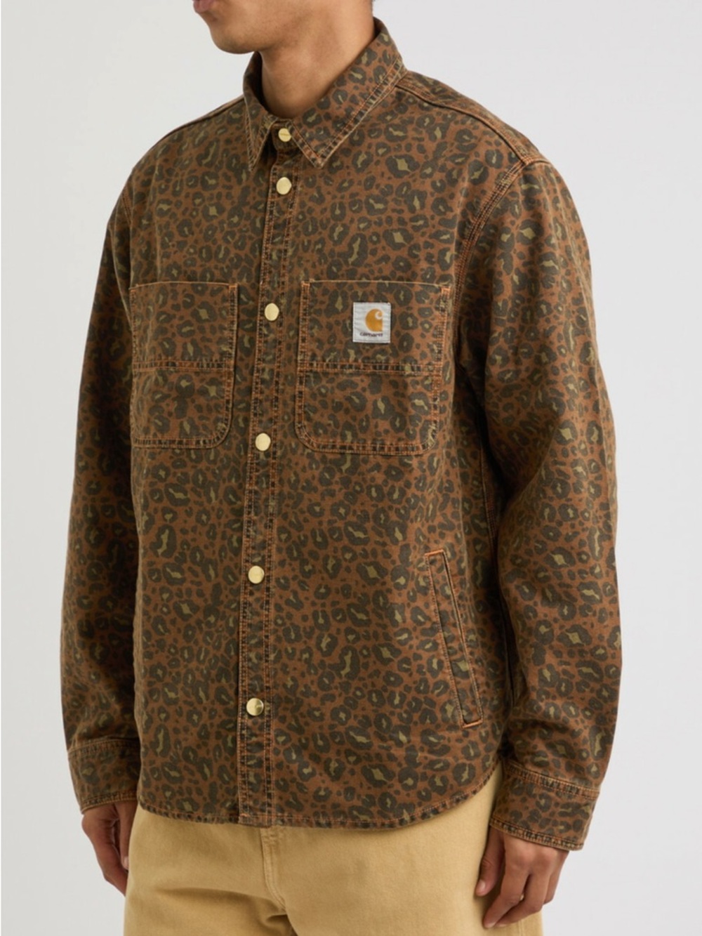 Carhartt Leopard Print Shirt Jacket - Brown/Black